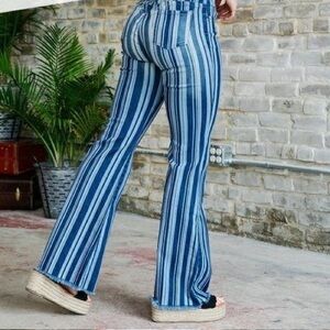 L&B Striped Flare Jeans size 20